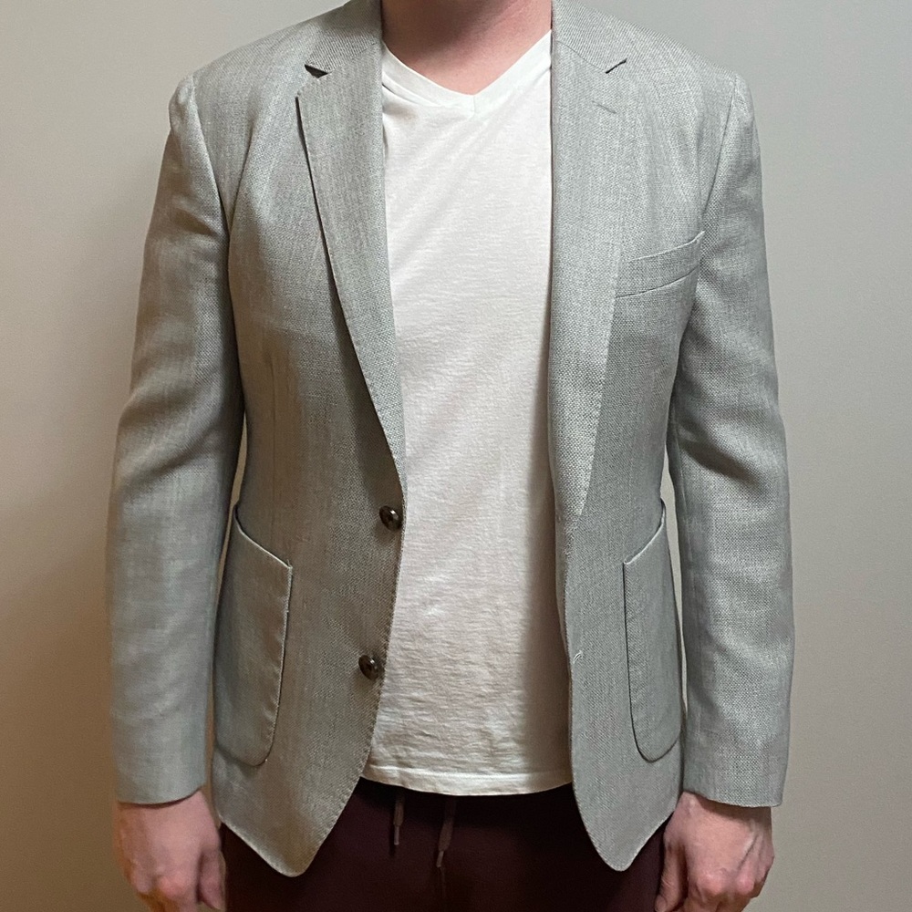 Light Gray Bonobos Unconstructed Italian Blazer - Like New